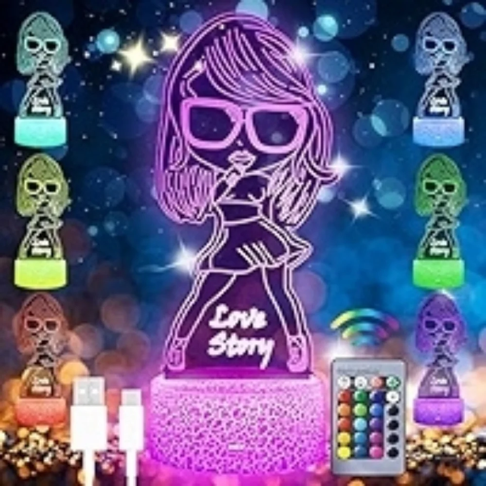 Taylor Swift Love Story Inspired 3D Night Light Lamp With Remote